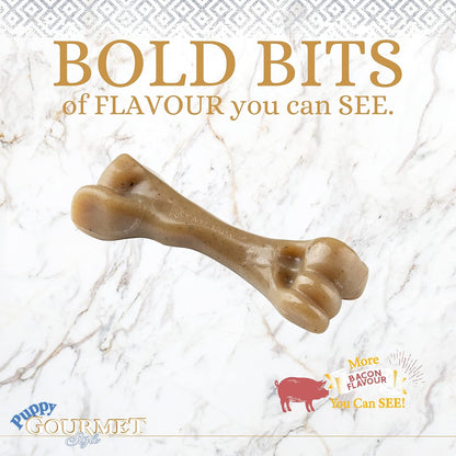 Nylabone Gourmet Puppy Gourmet Femur Bacon