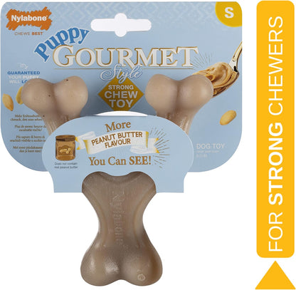 Nylabone Puppy Gourmet Wishbone Small Peanut Butter