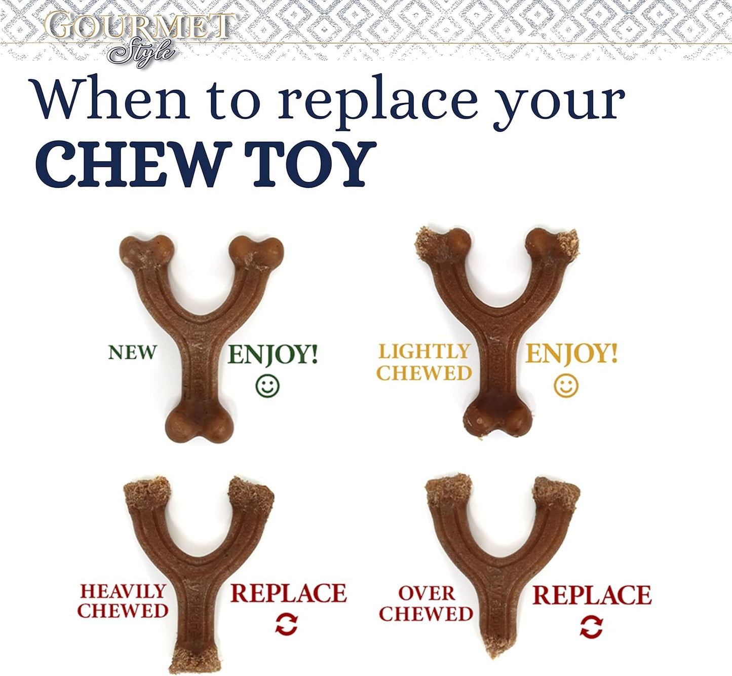 Nylabone Puppy Gourmet Femur & Wishbone Small Twin Pack