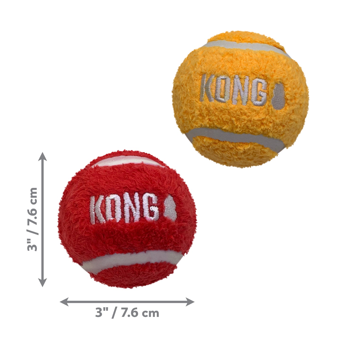 KONG Air Dog Sports Softie Balls Large 3" 2pcs