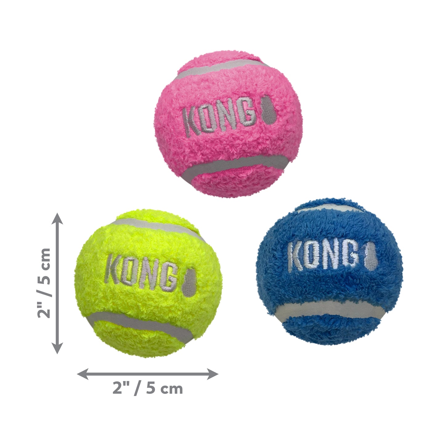 KONG Air Dog Sports Softie Balls Small 2" 3pcs