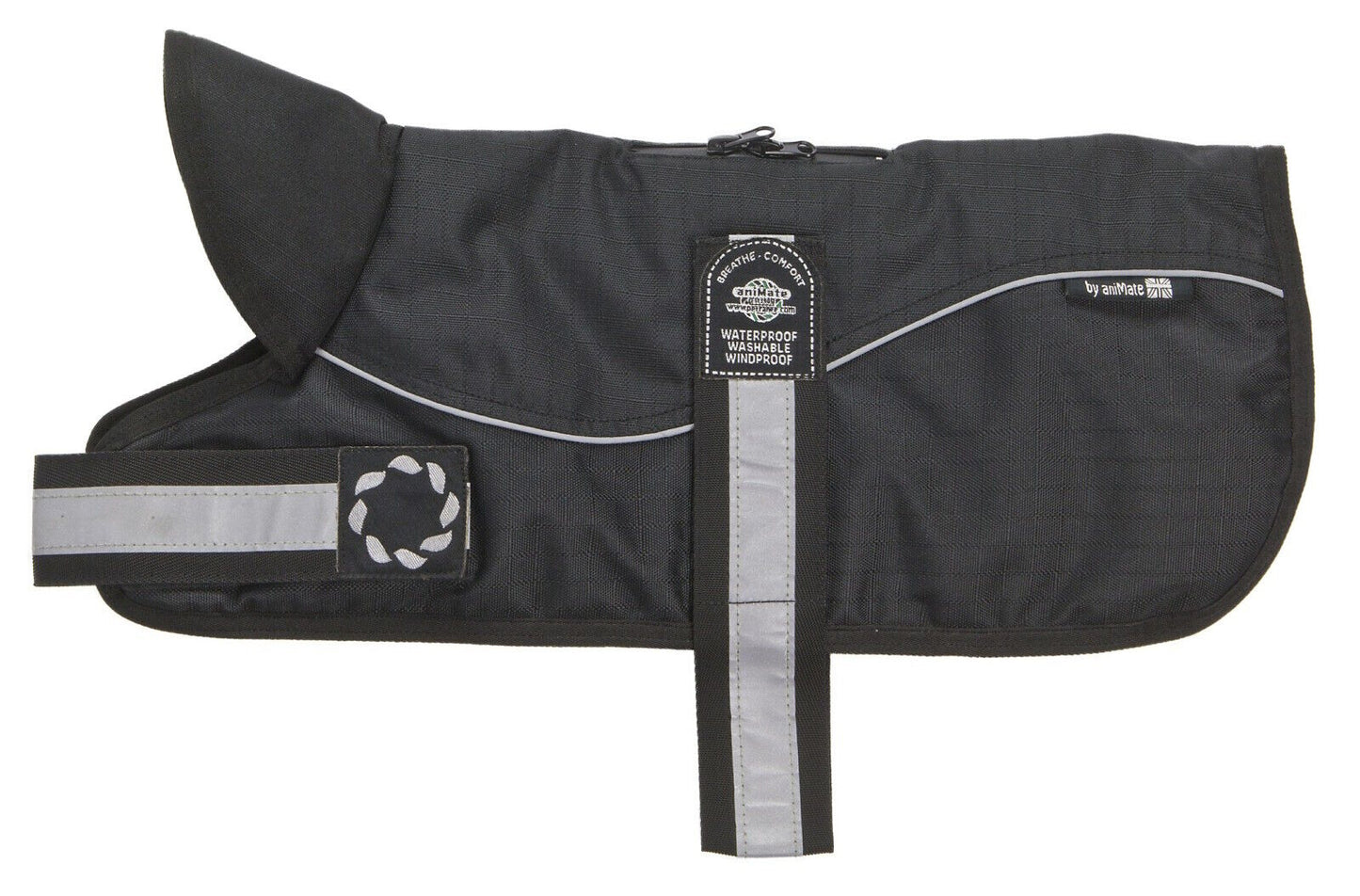 Animate Reflective Black Padded Waterproof Coat 12"