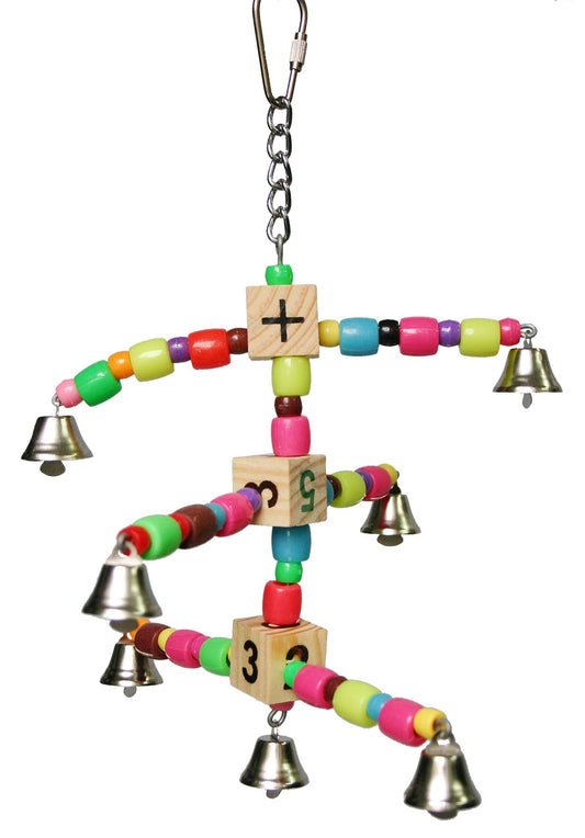 Adventure Bound Bell Carousel Bird Toy With Beads And Blocks