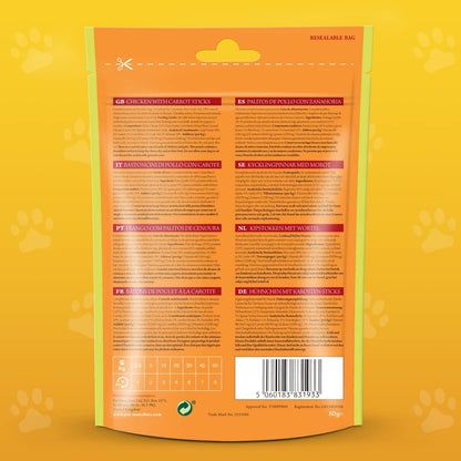 Pet Munchies Chicken & Carrot Sticks 80g