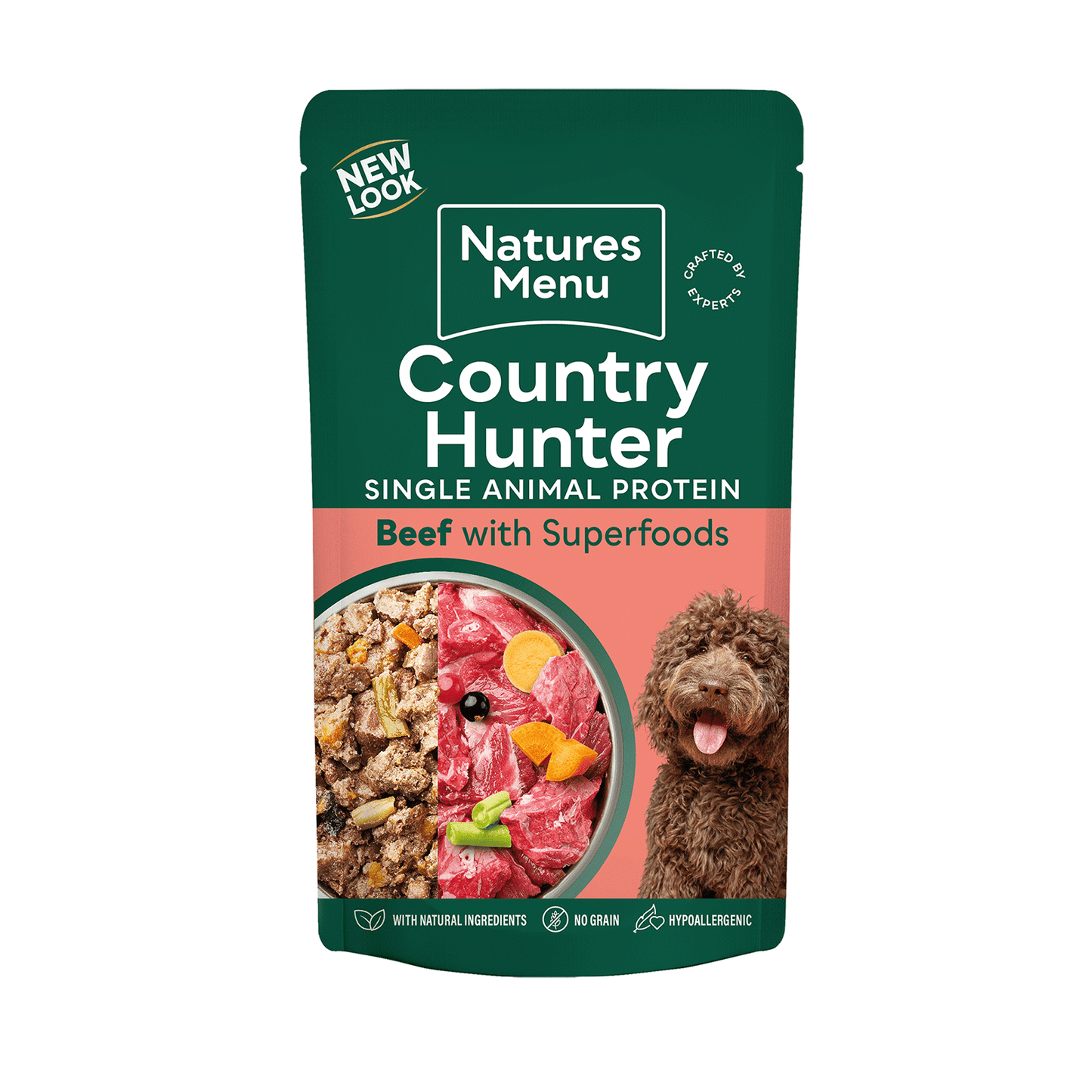 Natures Menu Country Hunter Dog Pouch Beef 6x 150g