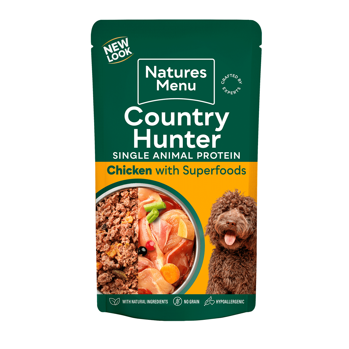 Natures Menu Country Hunter Dog Pouch Chicken 6x 150g