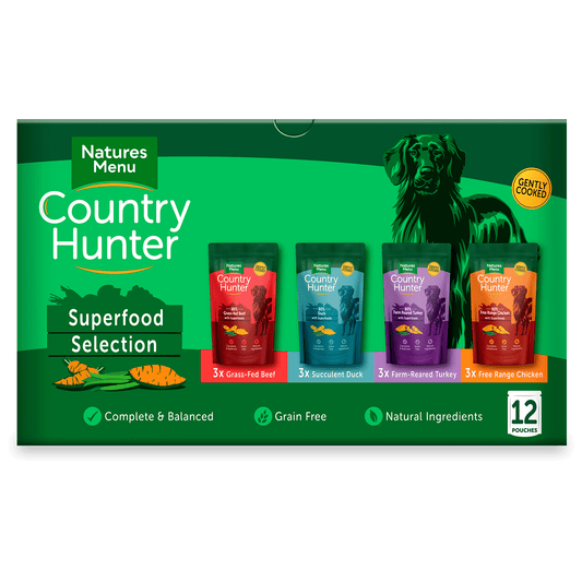 Natures Menu Country Hunter Dog Pouch Superfood Selection Multipack 12 x 150g