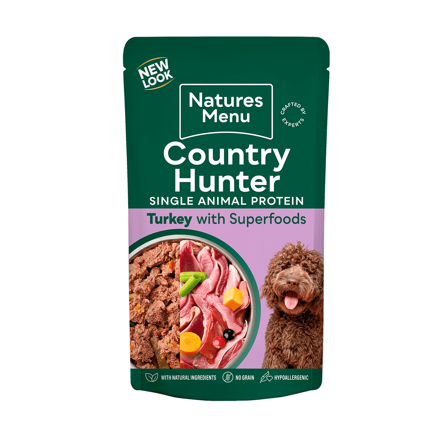 Natures Menu Country Hunter Dog Pouch Turkey 6x 150g