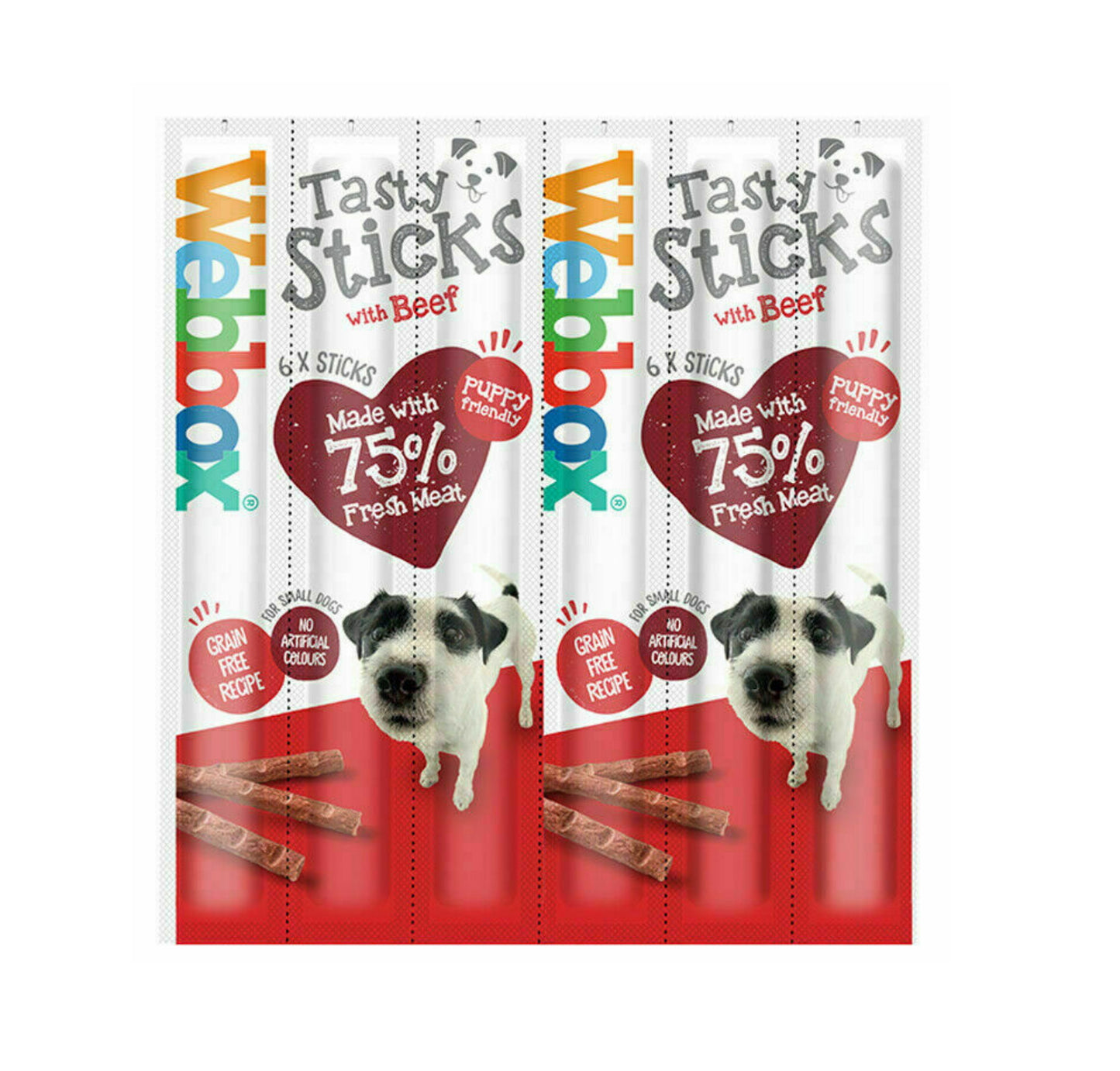 Webbox Small Dogs Delight Tasty Sticks Beef Flavour 6 Pcs