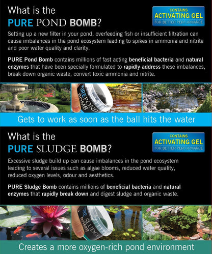 Evolution Aqua Pure Pond Bomb & Sludge Bomb Duo Pack