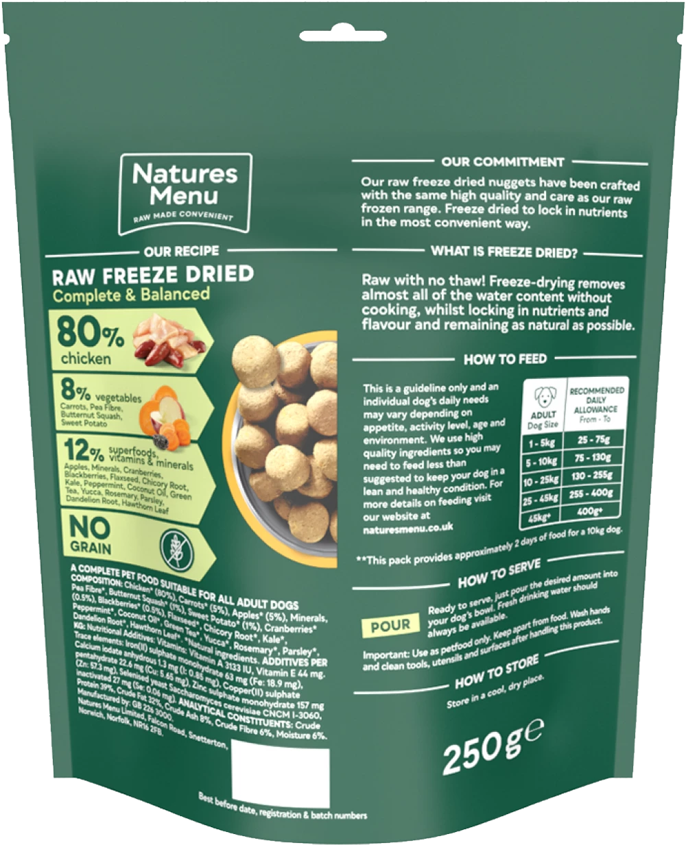 Natures Menu Freeze Dried 80/20 Chicken 250g