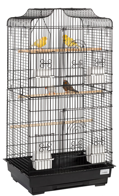Rainforest Lotus Small Bird Cage Black