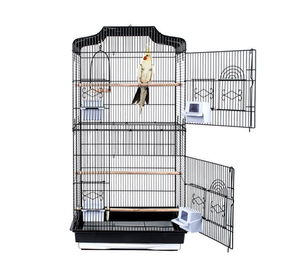 Rainforest Lotus Small Bird Cage Black