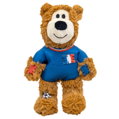 KONG Wild Sports Bear Soft Dog Play Toy Medium - France