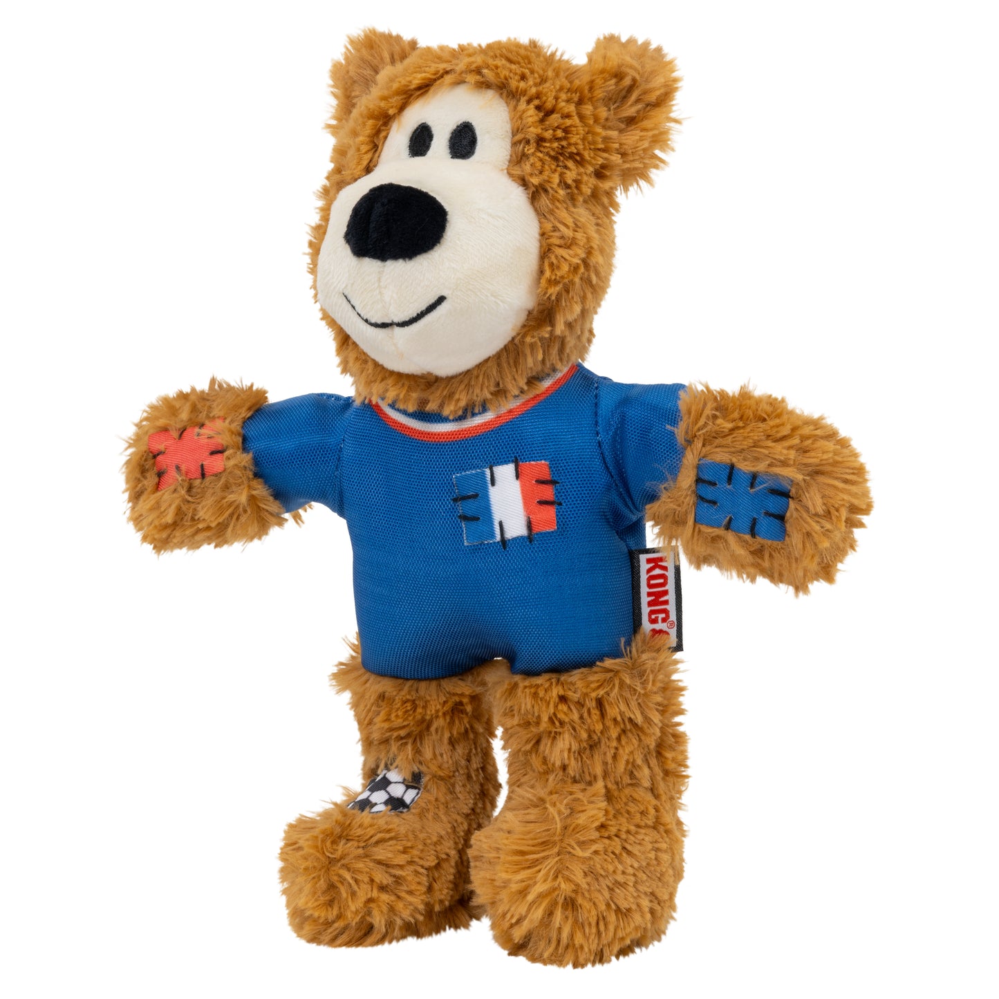 KONG Wild Sports Bear Soft Dog Play Toy Medium - France