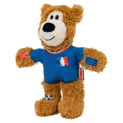 KONG Wild Sports Bear Soft Dog Play Toy Medium - France