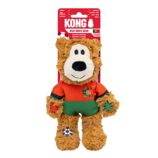 KONG Wild Sports Bear Soft Dog Play Toy Medium - Portugal