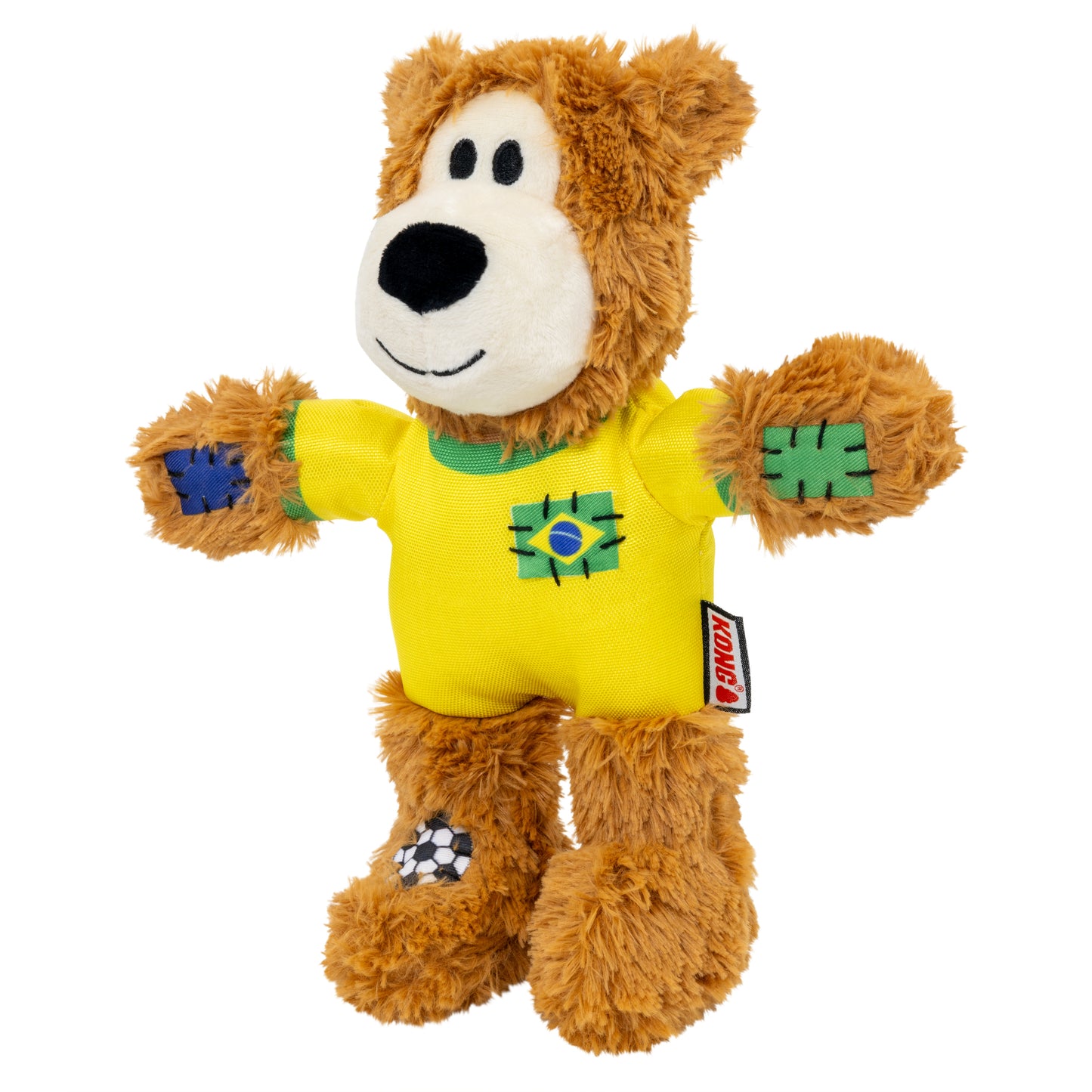 KONG Wild Sports Bear Soft Dog Play Toy Medium - Brazil