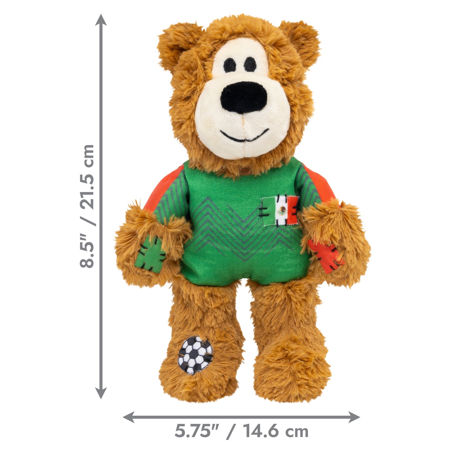 KONG Wild Sports Bear Soft Dog Play Toy Medium - Mexico