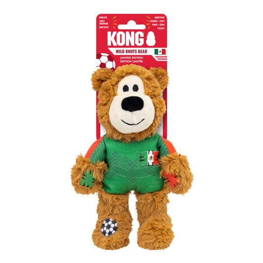 KONG Wild Sports Bear Soft Dog Play Toy Medium - Mexico