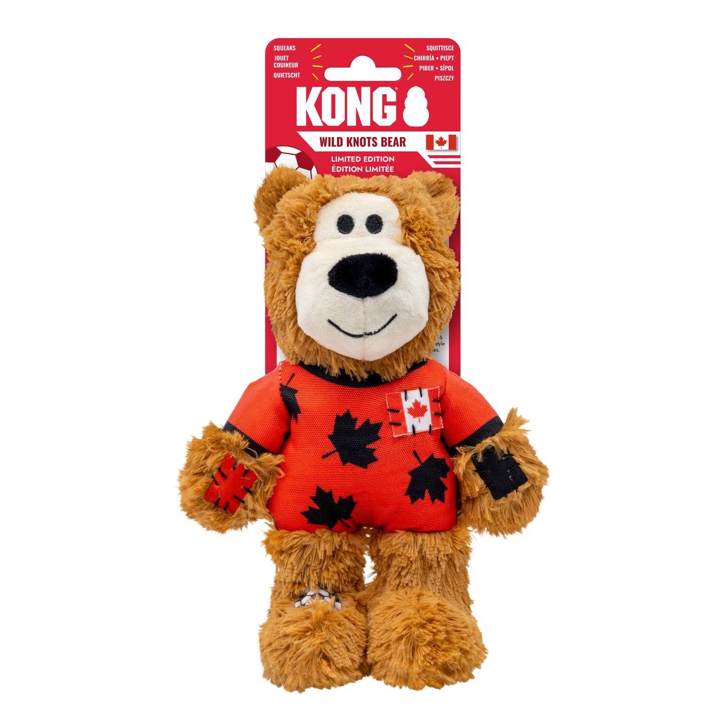 KONG Wild Sports Bear Soft Dog Play Toy Medium - Canada