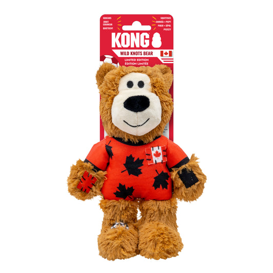 KONG Wild Sports Bear Soft Dog Play Toy Medium - Canada