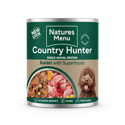 Natures Menu Country Hunter Rabbit Dog Food Can 600g