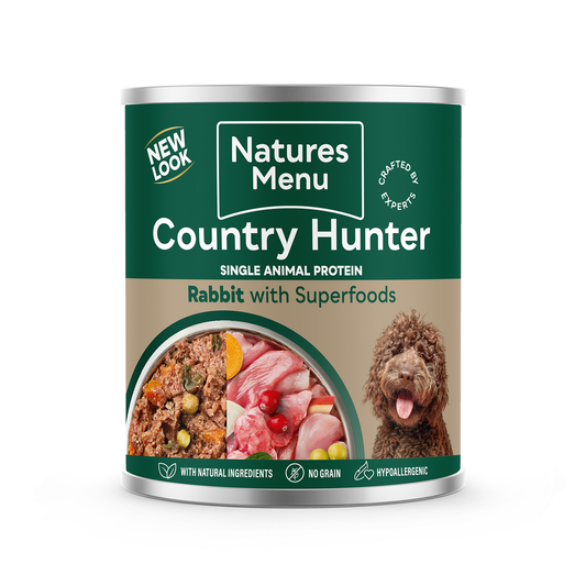 Natures Menu Country Hunter Rabbit Dog Food Can 600g