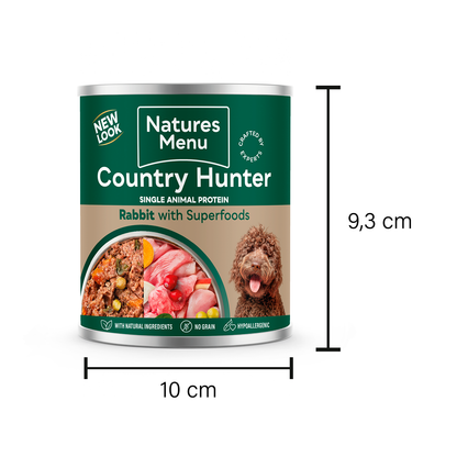 Natures Menu Country Hunter Rabbit Dog Food Can 600g