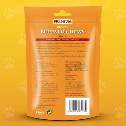 Pet Munchies Dental Buffalo Chews Small 4pcs 55g