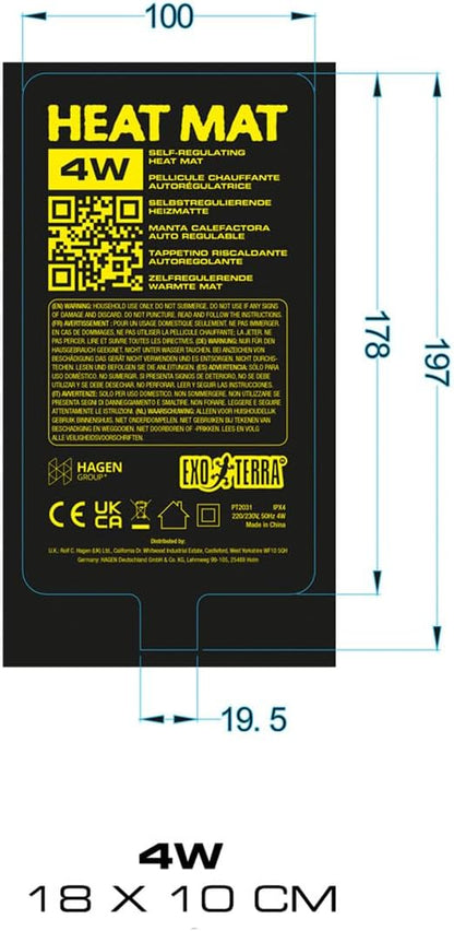 Exo Terra Heat Mat 4w 18 x 10cm