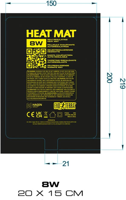 Exo Terra Heat Mat 8w 20 x 15cm