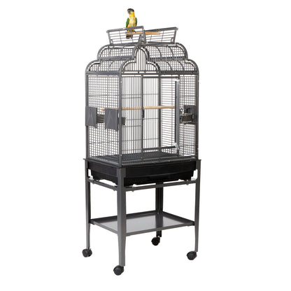 Rainforest Peru Open Top Medium Bird Cage Antique Black