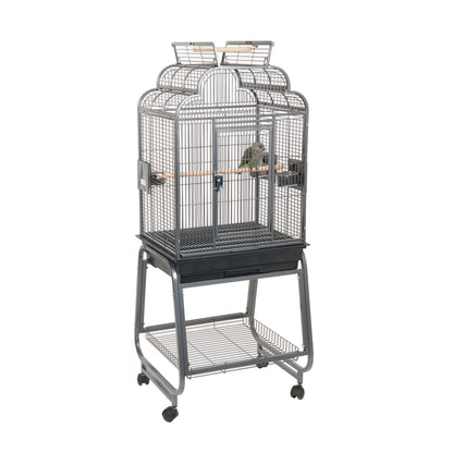 Rainforest Peru Open Top Medium Bird Cage Antique Black