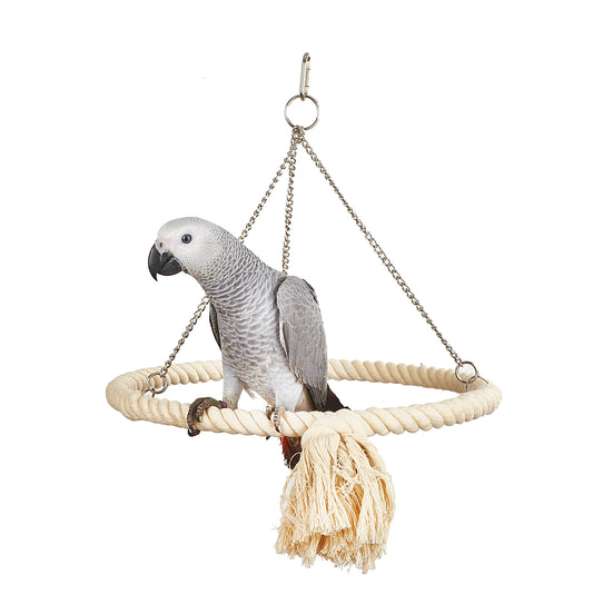 Adventure Bound Rope Ring Swing Parrot Toy