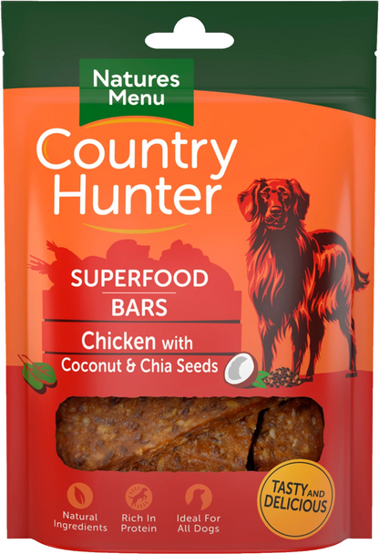 Natures Menu Country Hunter Air Dried Chicken With Coconut & Chia Seeds Treats 100g