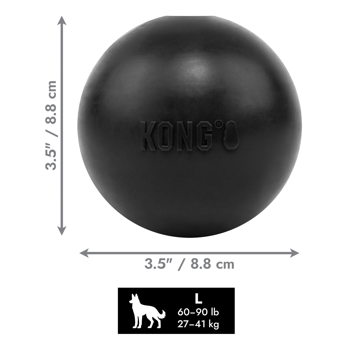 KONG Extreme Ball Large Black 27-41kg
