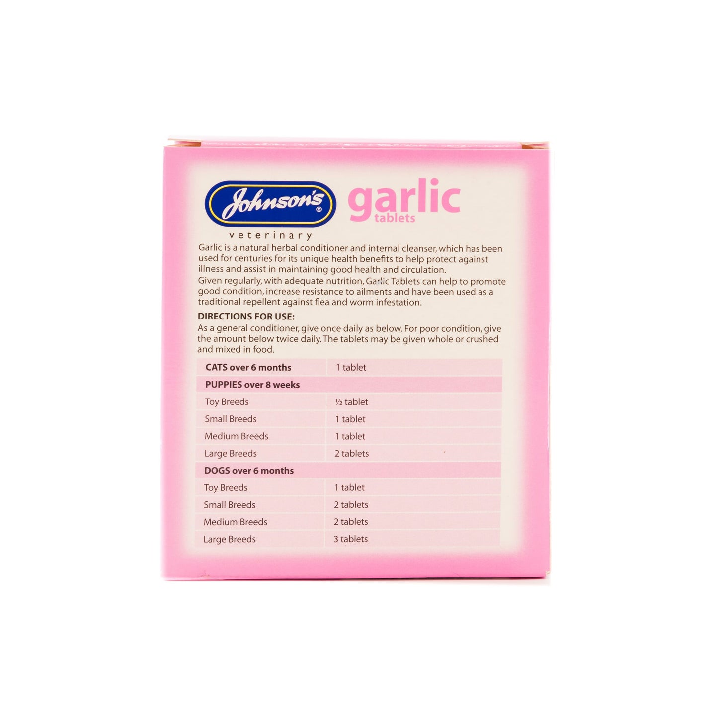 Johnson's Veterinary Garlic Tablets 200 tablets