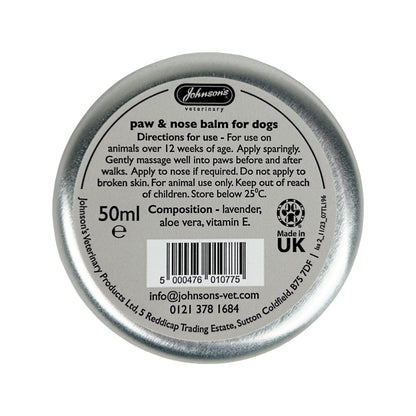 Johnson's Veterinary Paw Balm For Dogs 50ml