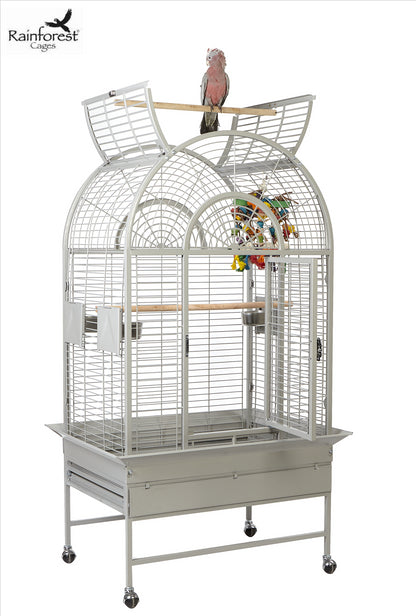 Rainforest Santa Marta Large Bird Cage Stone White (2 Boxes)