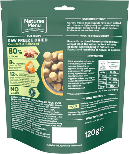 Natures Menu Freeze Dried 80/20 Chicken 120g