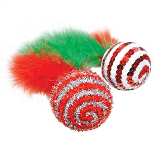 Happypet Christmas Cat Candy Ball With Feather