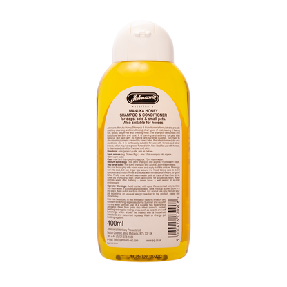 Johnson's Veterinary 2-in-1 Manuka Honey Shampoo & Conditioner 400ml