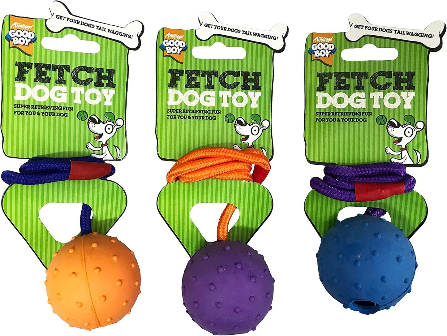 Good Boy Ball On A Rope Assorted Colour
