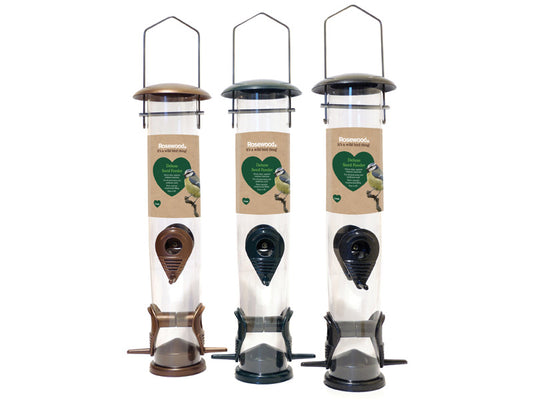 1x Rosewood Deluxe Wild Bird Seed Feeder Large Assorted Colours