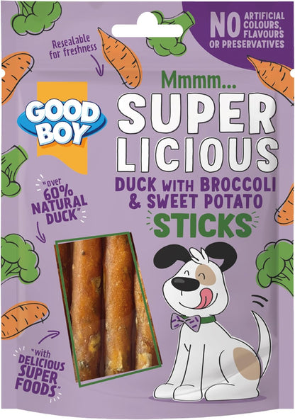 Good Boy Duck With Broccoli & Sweet Potato Sticks 70g