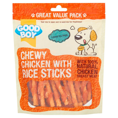 Good Boy Chewy Chicken With Rice Sticks Value Bag 300g